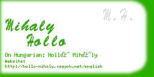 mihaly hollo business card