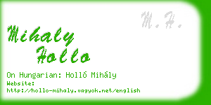 mihaly hollo business card